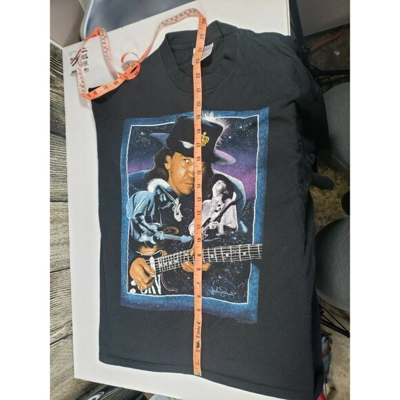 Stevie Ray Vaughan T Shirt 1954-1990 Tour Memorial Black Concert SZ XL Vintage - Picture 8 of 8